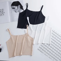Ice Silk back sling small vest bottoming anti-gown sexy shirt strapless chest Korean student girl underwear
