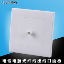 WIRE OUTLET PANEL 86 TYPE WHITE APERTURE 5mm PHONE COMPUTER FIBER CABLE WIRE OUTLET WHITEBOARD PANEL