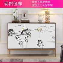 New Chinese light extravaganza Luxurious Customs Cabinet Shoes Cabinet Integrated Living Room Modern Lockers Screen Partition decorative cabinet Dining Side Cabinet