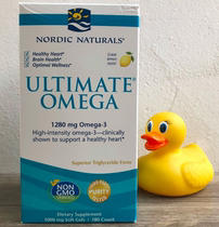 In the US Nordic Ultimate Omega3 deep marine fish oil capsules 180 grain omega 