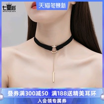 European and American style collar neck chain choker neck chain black neck strap niche design sense short choker necklace