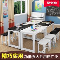 Trust class primary school students Childrens studio art table classroom painting desks and chairs training class art class drawing table
