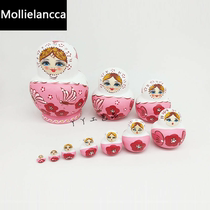 Ten-story big belly butterfly flower Russian set doll wooden toy craft gift wish doll home furnishings