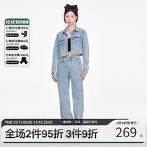 ANDYET AD1 22SS Spring new embroidery logo short cowboy coat retro and thin design sensory suit