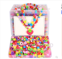 Childrens Beading Puzzle Force Handmade Threading Beads Girl Girl Baby Jewelry Bracelet Necklace Making Gem toy