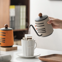 Adolph Empire Handleless hand punch pot Stainless steel long mouth pot Mini coffee pot Control kettle Minato coffee