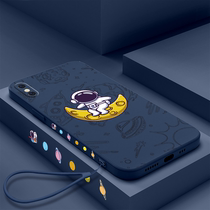 Apple x mobile phone shell xr tide card male section iphone8plus full bag anti-fall xsmax liquid silicone protective sleeve 7plus new second change 12 straight side personality creative Apple 8 