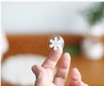 100 diy transparent snowflake stickers pvc closure sticker 2 5cm Baking packing bag Decorative Sticker Holiday Birthday