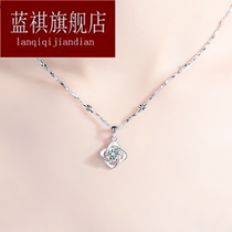 Clover pendant Sterling silver necklace Female clavicle simple pendant Net Red Valentines Day Christmas gift