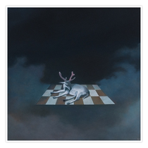 Central American Academy Zhong Mingfeng White Deer Limited Edition with framed living room mask decoration painting