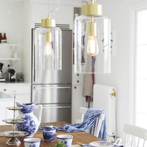  ClearanceDenmark By Rydens Gold Copper chandelier Glass Lampshade Simple design Nordic Silica