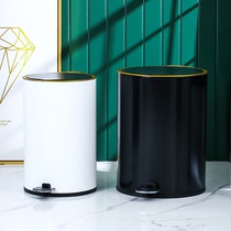 Light luxury trash can household with lid pedal toilet toilet living room kitchen bedroom with large high-grade ideas