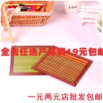 Exquisite environmental protection bamboo placemat bowl mat coaster pot mat kitchen insulation mat table mat 2 yuan shop