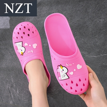  Korean version of Baotou half slippers female cool slippers new summer cute hole shoes wear beach shoes outside the sea does not stink