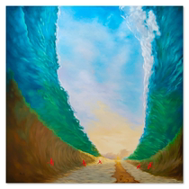 Lumei artist Li Dongxu Promise Road on canvas painting original living room collection of decorative paintings