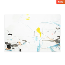 With mounted Yang He Moon Bang Winter Lake Xuan paper ink modern simple living room study bedroom decoration hanging painting