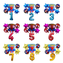 Digital Happy Birthday Decorations Toy Spider-Man Balloon Party Decorate Cartoon Aluminum Foil Balloon Living Room