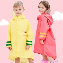 New big hat brim children waterproof raincoat poncho kindergarten primary and secondary school students male and female children with schoolbag raincoat