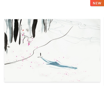 Yang He The Self in the Heart Xuan paper ink modern simple living room study bedroom hanging painting decoration painting