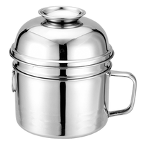 Stainless steel lunch box 14cm two-layer fast food Cup multi-grid student fashion creative cute lunch box work and dinner