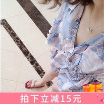 New fashion Korean bikini swimsuit women three-piece Large size loose big chest split body hot spring swimsuit