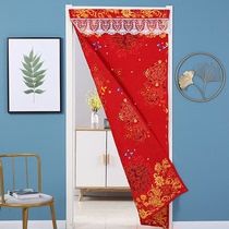 Winter cotton door curtain thickened anti-chill insulation wind-proof wedding home rural cloth art gate door curtain outdoor soundproof curtain