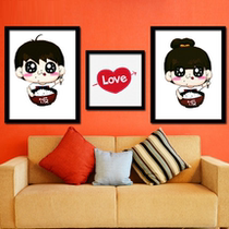 Cross embroidered small piece simple beginners small diy line embroidered cute cartoon 2022 new childrens room bedroom