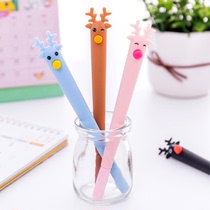 Office study Christmas elk Black Deer Black Signature Pen Creativity Cute Cartoon Small Deer Styling Middle Sex Pen