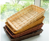 Bamboo basket extra large storage basket Wicker rattan display basket kindergarten supermarket woven fruit plate bamboo basket fruit basket