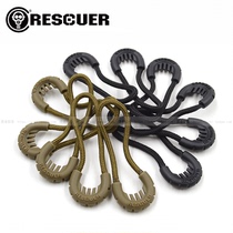 Rescuer savior outdoor practical non-slip zipper long chain tail rope bag clothing zipper head accessories