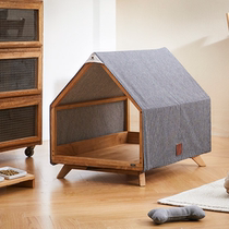 Korea Direct Mail~HaBe] Pet Tent Oak Solid Wood Dog house Kennel Dog Tent