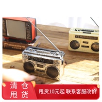 Old fashioned radio TV models American retro swing pieces Living room Wine Cabinet Café Costume Creative Ornament Props