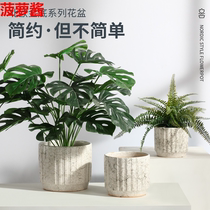 Net Red Flower Pot ceramic Large Nordic minimalist Living room Butterfly Lanbalcony Creative Ball Flowerpots Small Pendulum