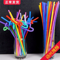 Color 26cm Art straws Disposable Creative Hand Bent styled Beverage Milk Tea Gestational Child Straws