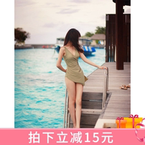TerryBBGO new Japanese sexy bikini swimsuit womens one dress soak hot spring loose swimwear ins