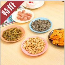 Cutlery small saucer snacks Melon Seeds Flat Bottom Plate Plastic Snack Dish