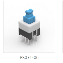 7*7*12 5 self-locking switch key switch 7*7 lock-free button double row six-pin straight plug can be equipped with key cap