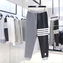 Thom Browne Japan 20 Spring TB Colorblocking Sweatpants Classic Four Bar Knit Sports Casual Trousers