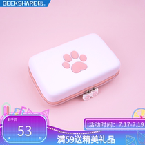 Extremely want Nintendo Switch storage bag Pink cat paw protection bag NS cute girl storage box lite set