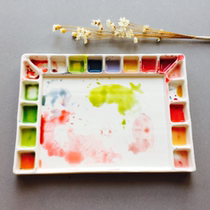 New picture book original limited palette 18 large color palette Manual white porcelain palette