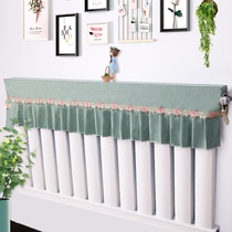 Fabric lace radiator dust cover Simple modern old-fashioned decorative heating cover dustproof and blackened radiator cover