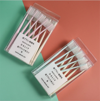 P113 ten Macarone color soft brush travel BI portable non-slip individually packaged adult toothbrush