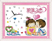 Cross embroidered clock small piece lovers living room handmade line embroidered 2022 new embroidered restaurant simple hanging bell