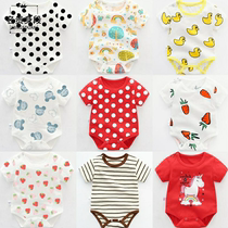 100 lap all cotton shorts baby baby buns hip triangle one-piece clothes girl baby sleepwear boys newborn son even body suit