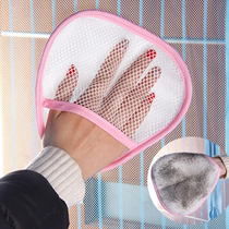 Cleaning tool heart-shaped window screen door curtain cleaning cloth not dropping of hair absorbent cloth for household gauzes dust removal gloves thickened