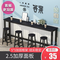 Close by wall BENCH HOME PARTITION STRIP HIGH FOOT TABLE RECTANGULAR EASY TABLE MILK TEA SHOP SLIM TABLE NARROW TABLE