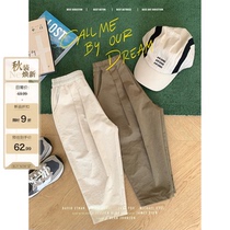 Red bean mother childrens clothing boys casual pants 2022 new autumn clothing boys baby trousers childrens pants spring and autumn models