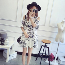 Hong Kong counter 2021 summer new womens Korean fashion loose thin sweet shoulder mesh stitching dress