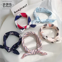 Childrens silk towel female Han edition princess scarf small square around the neck girl baby scarf spring and autumn thin tissue corner