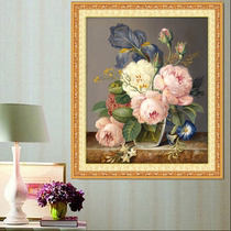 Mona Lisa Cross-stitch Line Embroidery Small Living Room Simple Modern Delicate Cross-stitch Bedroom Peony Flower